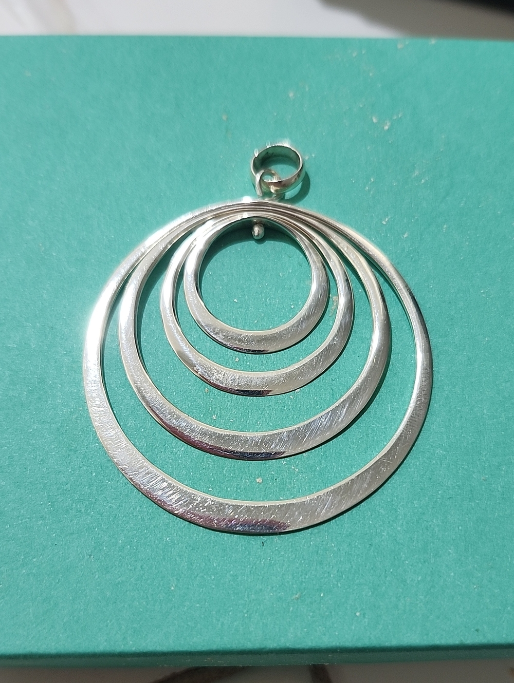 Sterling Silver Multi-Ring Drop Pendant